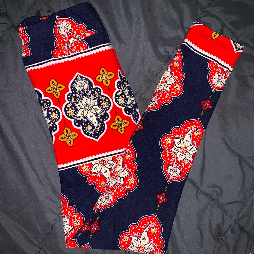 LuLaRoe Boho Leggings Kids L/XL